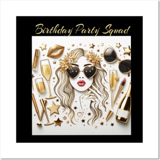 Birthday Girl Squad birthday celebration fun Posters and Art